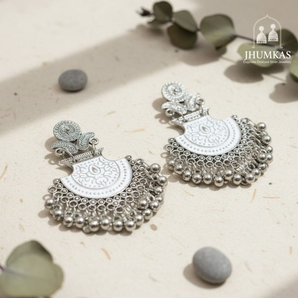 Ivory Empress Chandbali Jhumkas