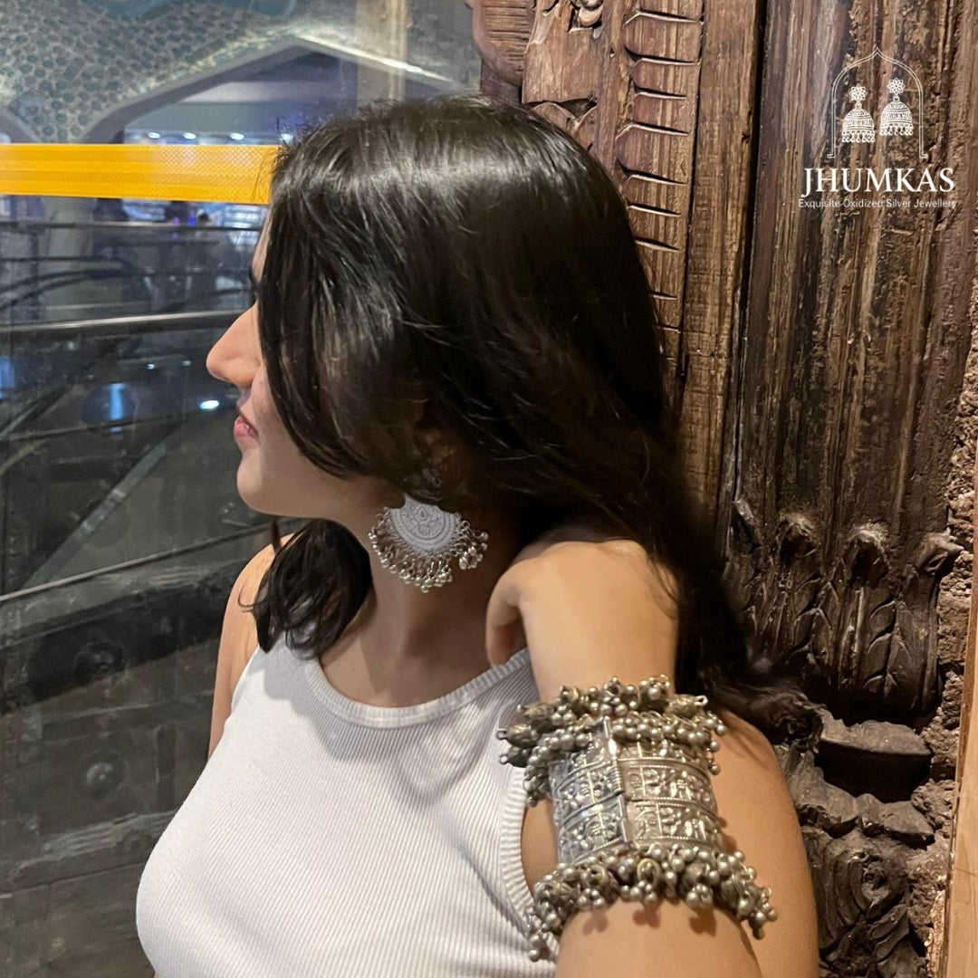 Ivory Empress Chandbali Jhumkas