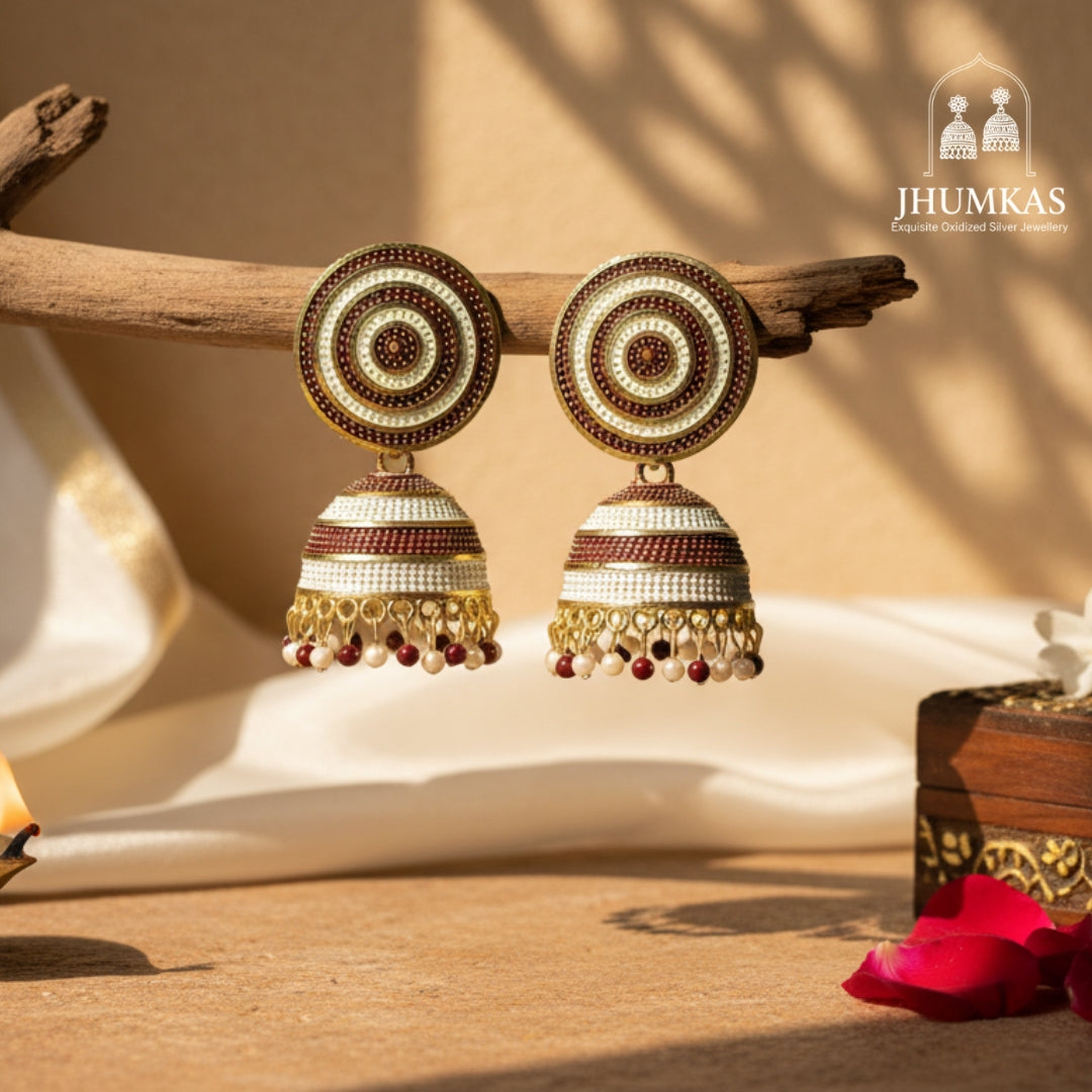 Gold 'Rajwadi' Jhumkas