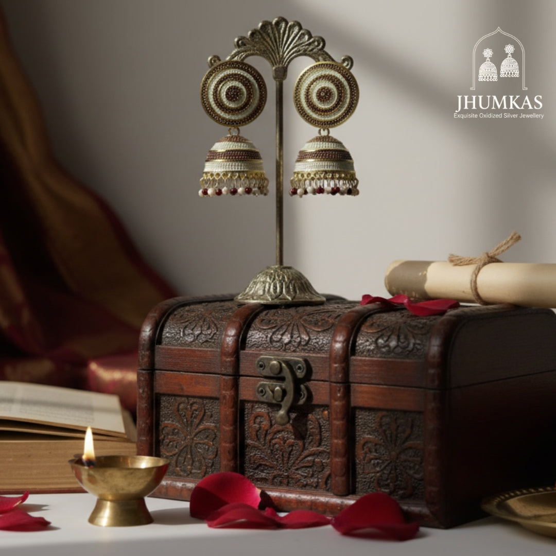 Gold 'Rajwadi' Jhumkas